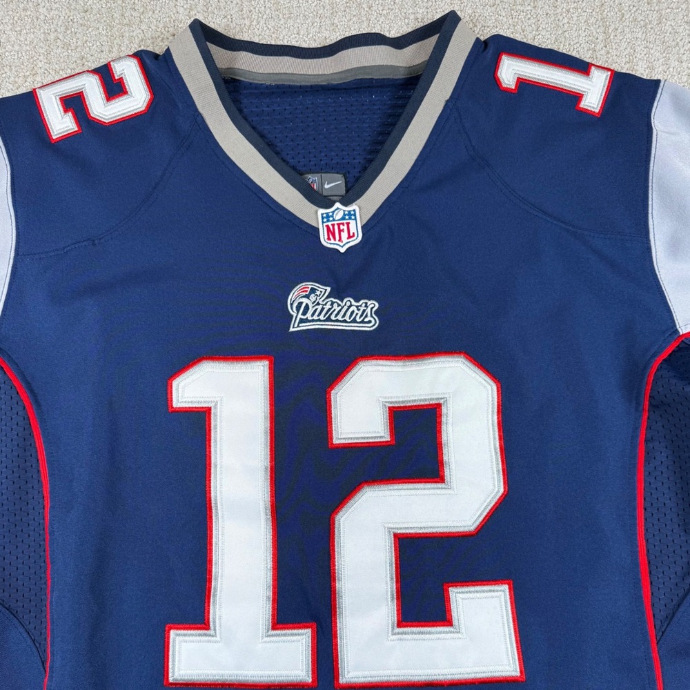 Nike Men 40 (Medium) Tom Brady New England Patriots Stitched #12 On Field Jersey